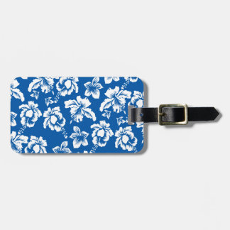 Hawiian Blue Flower Mönster Bagagebricka