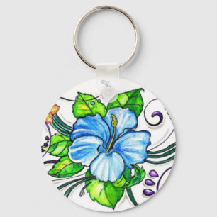 Hawiian Hibiscus Flowers Nyckelring