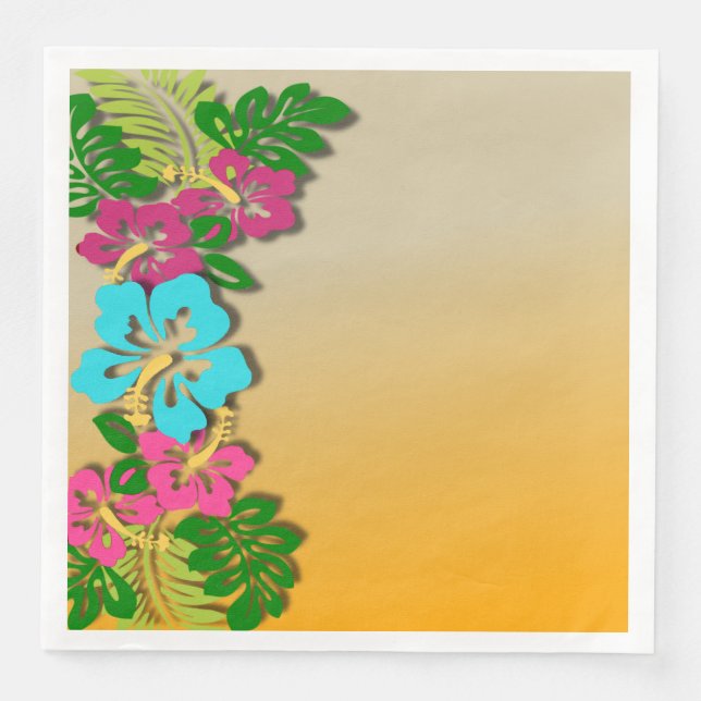 Hawiian Luau Papper Napkins Pappersservett (Framsida)