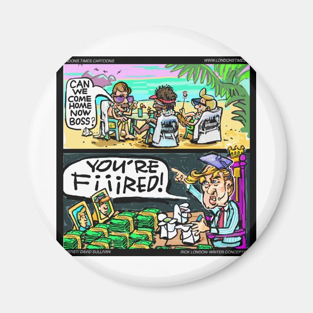 Hawiian Trump Detectives - Ljuny Gifts & Cards Magnet (Framsidan)