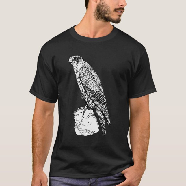 Hawk Bird Birding Gift T Shirt (Framsida)