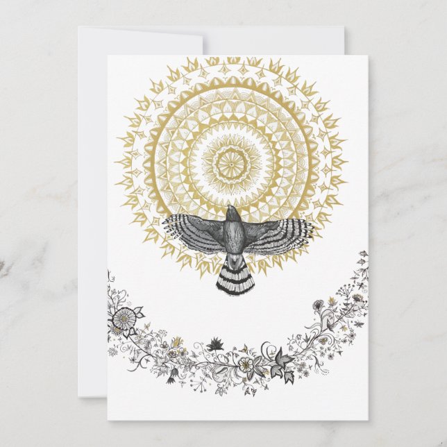 Hawk Dreams Large Flat Note Card (Framsida)