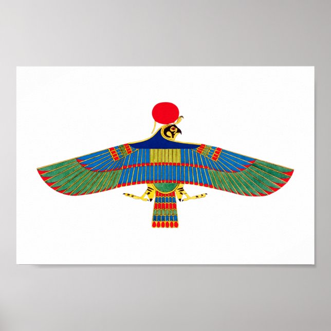 Hawk emblem Ra egypten gammal pharaoh pyramid guh Poster (Framsidan)