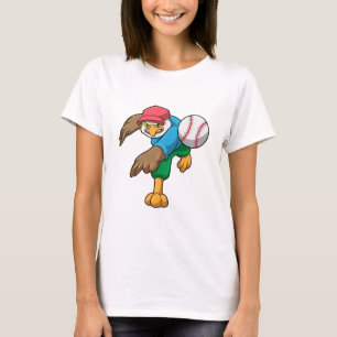Hawk i Baseball med Baseball fladdermus T Shirt