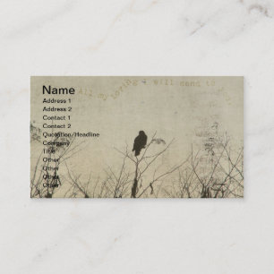Hawk Kärlek, Hawk in Träd Grenar Digital Art Visitkort