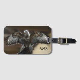 Hawk med Vingar Out Wildlife Sanctuary Monogram Bagagebricka