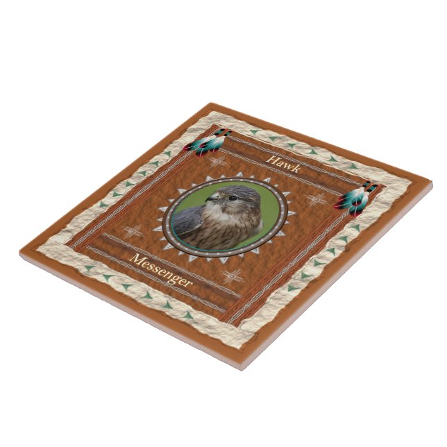 Hawk - Messenger- Ceramic Tile Kakelplatta (Sidan)