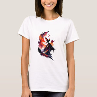 Hawk på Abstrakten Watercolor Ligcape T Shirt