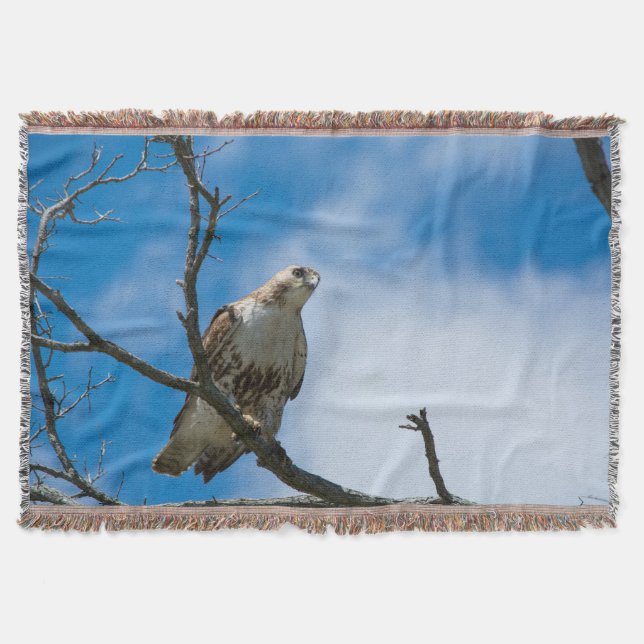 Hawk på Hunt Throw Blanket Filt (Framsidan)