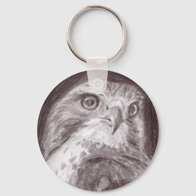 Hawk Sketch Keychain Nyckelring (Framsida)