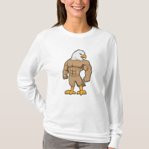 Hawk som Bodybyggare med sex paket T Shirt