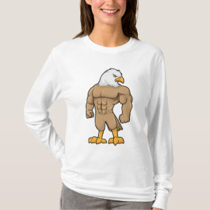 Hawk som Bodybyggare med sex paket T Shirt