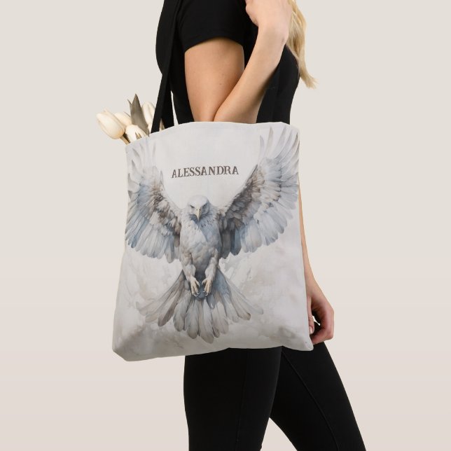 Hawk Tote Bag - naturinspirerad, Anpassade Gift Tygkasse (Närbild)