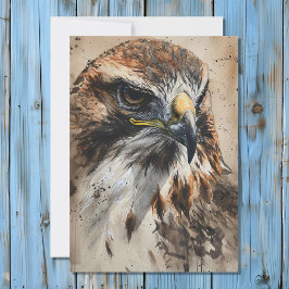 Hawk Totem Spirit Animal Beteckningskort Julkort