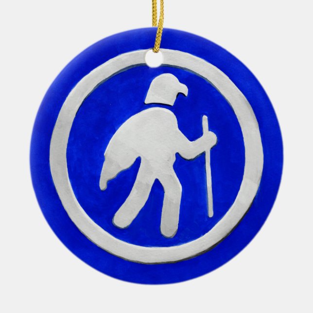 Hawk Trail Marker Julgransprydnad Keramik (Framsidan)