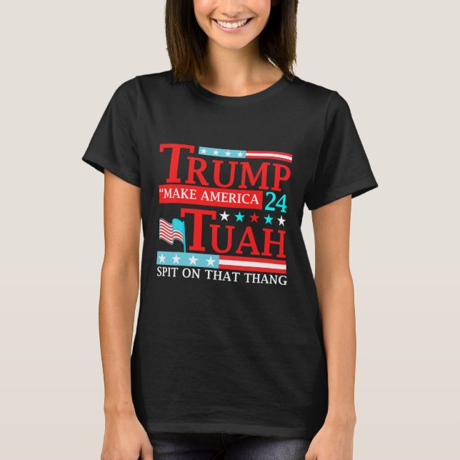 Hawk Tuah Funny Viral Humor Meme Video Tee Girl 24 (Framsida)