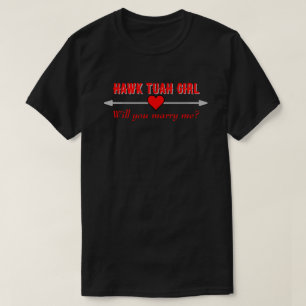 Hawk Tuah Girl kan du gifta mig Red Heart DK T Shirt