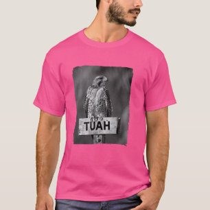 Hawk Tuah Roligt Spott Skämt Thang Foto Vit Svart  T Shirt