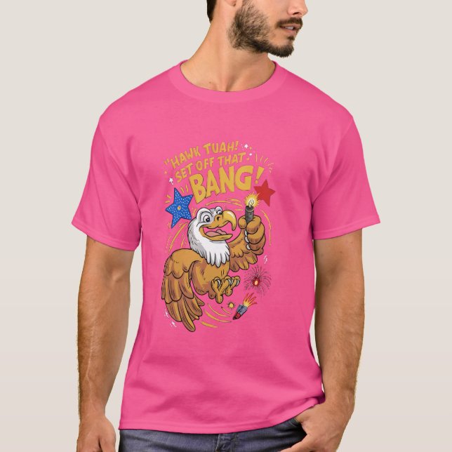 Hawk Tuah satte av den där bang Humous T Shirt (Framsida)