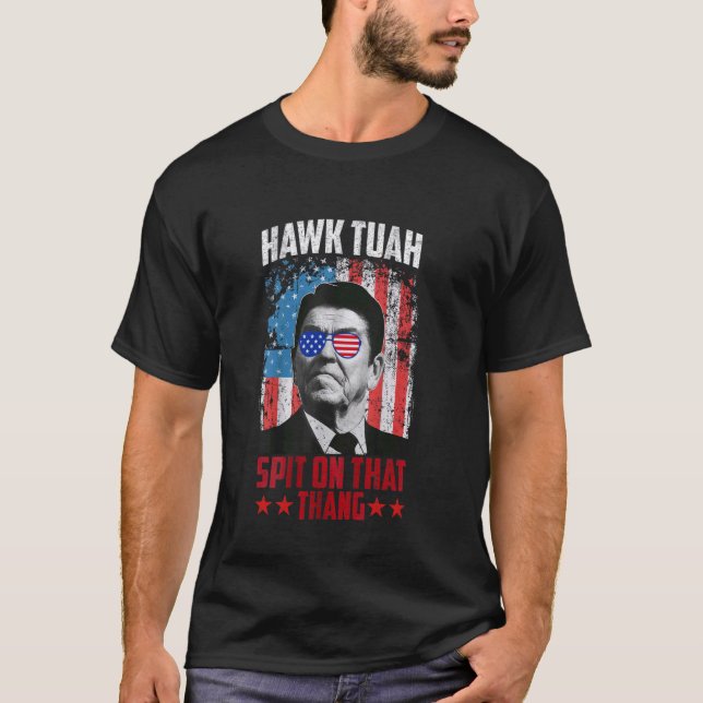 Hawk Tush Spit om Sak presidentkandidat T Shirt (Framsida)