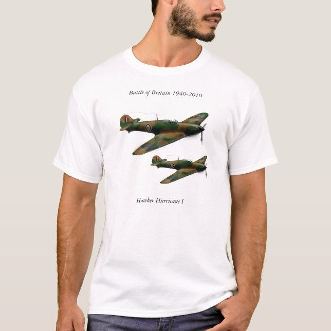 Hawker Hurricane Battle of Britain Tee Shirt (Framsida)
