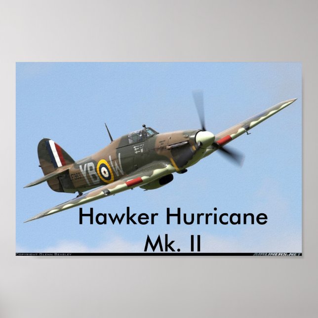 Hawker Hurricane, Hawker Hurricane Mk. II Poster (Framsidan)