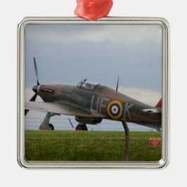 Hawker Hurricane tre kvarts vy Julgransprydnad Metall