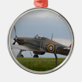 Hawker Hurricane tre kvarts vy Julgransprydnad Metall
