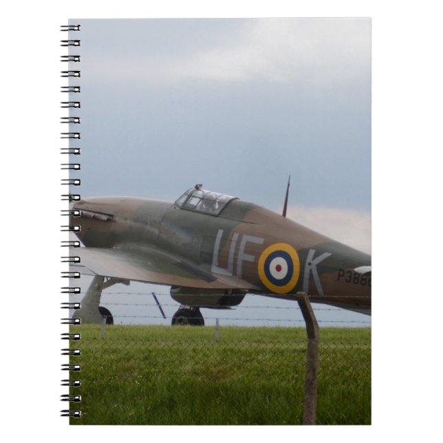 Hawker Hurricane trekvarts vy Anteckningsbok (Framsidan)