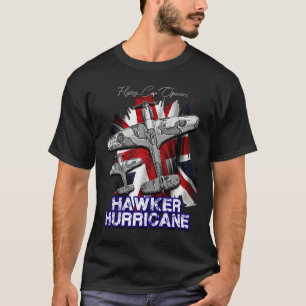 Hawker-orkanen British RAF Fighter Flygplan T Shirt