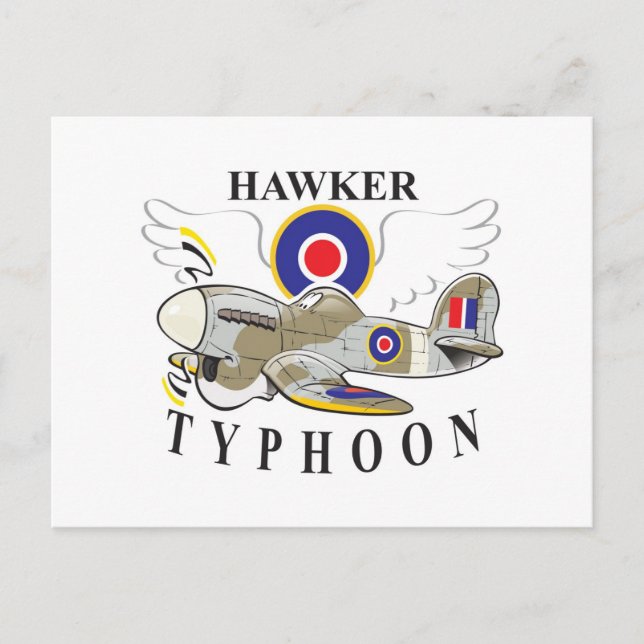 hawker typhoon vykort (Framsida)