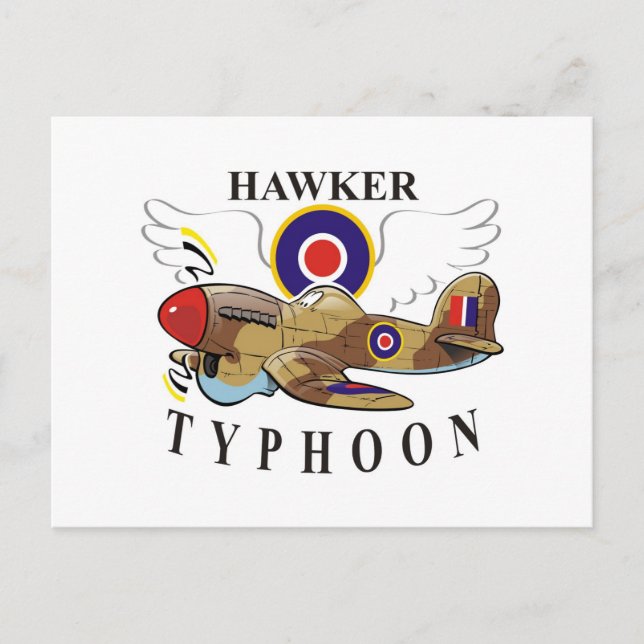 hawker typhoon vykort (Framsida)