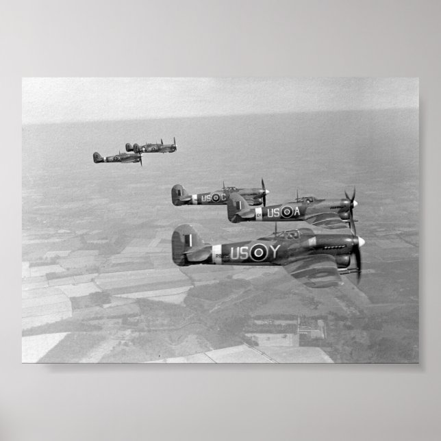Hawker Typhoons of 56 Sqn. RAF Poster (Framsidan)