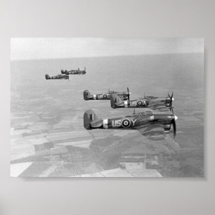 HawkerTyphoons av 56 Sqn. RAF Poster