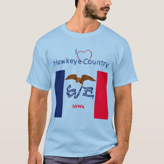 Hawkeyes Iowa Uni-sex Patriotic T-Shirt (Framsida)