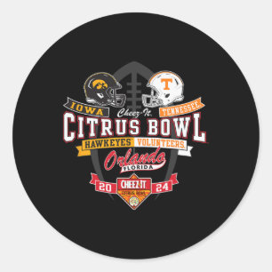 Hawkeyes Vs Tennessee Volunteers Citrus Bowl 2024 Runt Klistermärke