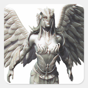 Hawkgirl Alternate Fyrkantigt Klistermärke