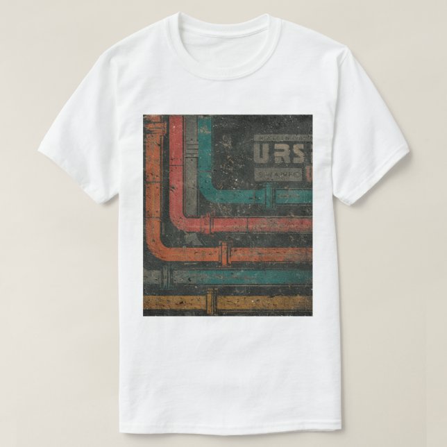 Hawkins 85 Underjordisk Retro Sci-Fi T-Shirt – Vin (Design framsida)