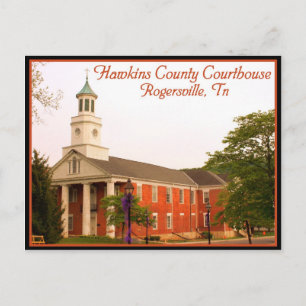Hawkins county Domstol - Rogersville, TN Vykort