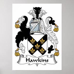 Hawkins familjvapensköld poster
