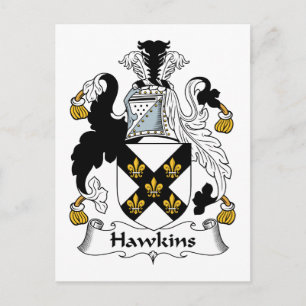 Hawkins Family Crest Vykort