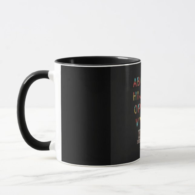 Hawkins Holiday Lights Alphabet Mug Mugg (Vänster)