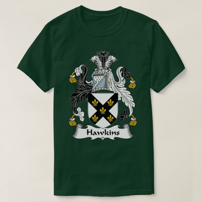 Hawkins Jackar Arm Family Crest T Shirt (Design framsida)
