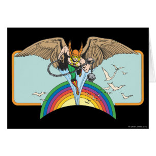Hawkman Flies Thru Himlar Hälsningskort