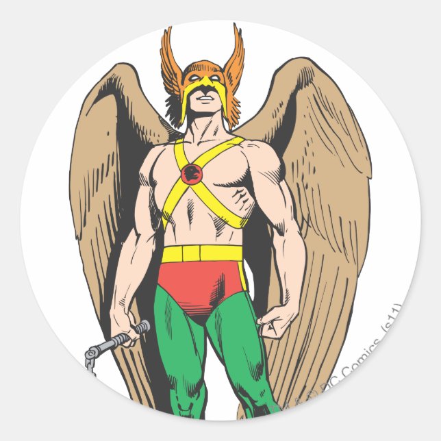 Hawkman Runt Klistermärke (Framsida)