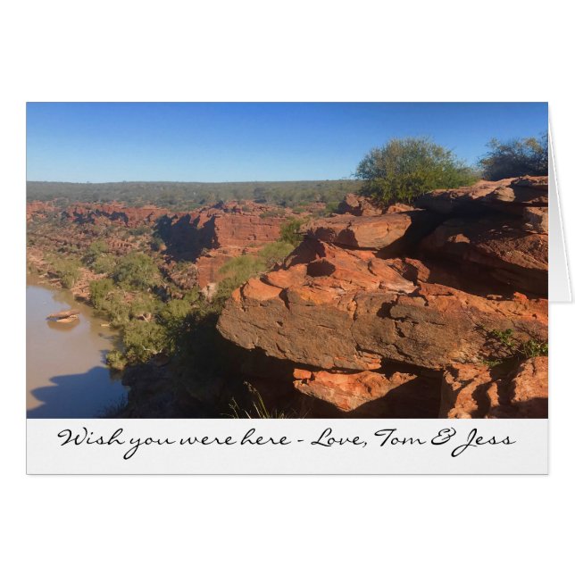 Hawks Head, Kalbarri, Westerna Australien OBS Kort (Framsidan Horizontal)