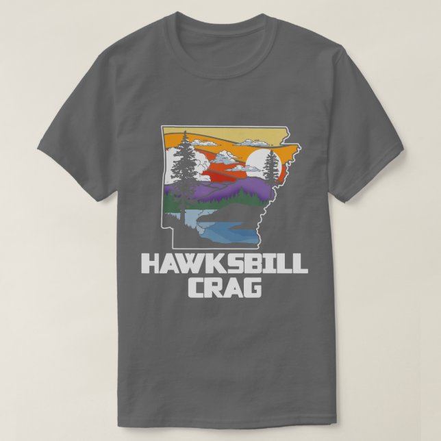 Hawksbill Crag Arkansas Artistic Nature Outdoor V T Shirt (Design framsida)