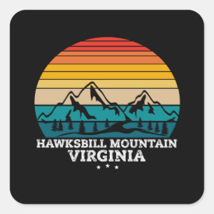 HAWKSBILL MOUNTAIN VIRGINIA FYRKANTIGT KLISTERMÄRKE