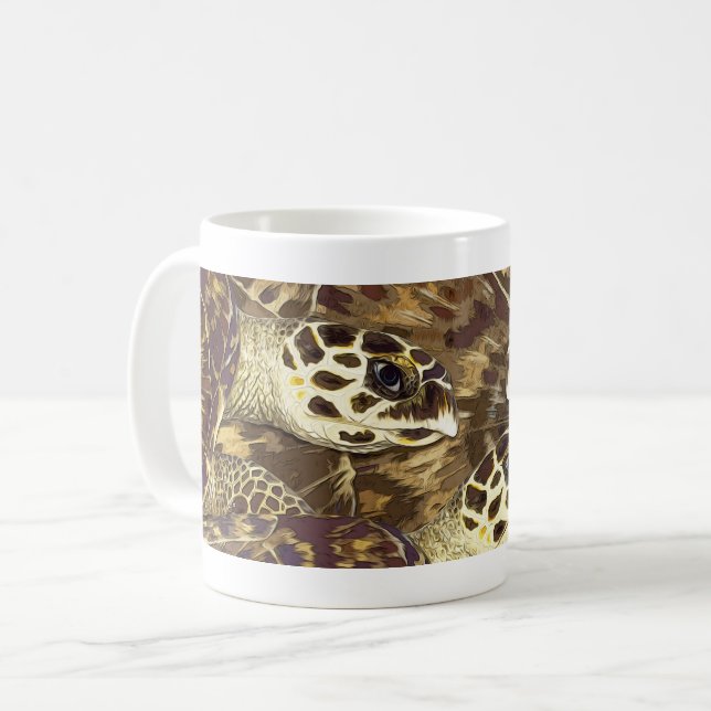 Hawksbill Sea Turtle Graphic Kaffemugg (Framsida vänster)