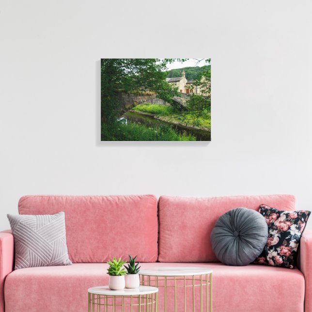 Hawksclough Bridge, Mytholmroyd Canvastryck (Insitu (Vardagsrum))